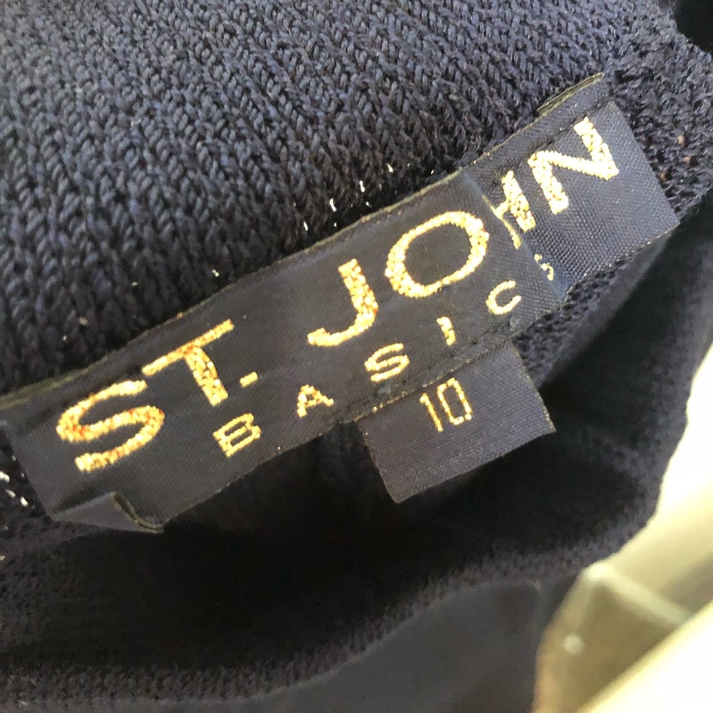 St. John Basic Navy Blue Knit Pants - image 6